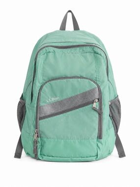 L.L.Bean Deluxe Book Pack 37L Mint Green Backpack Hiking School Travel 505191